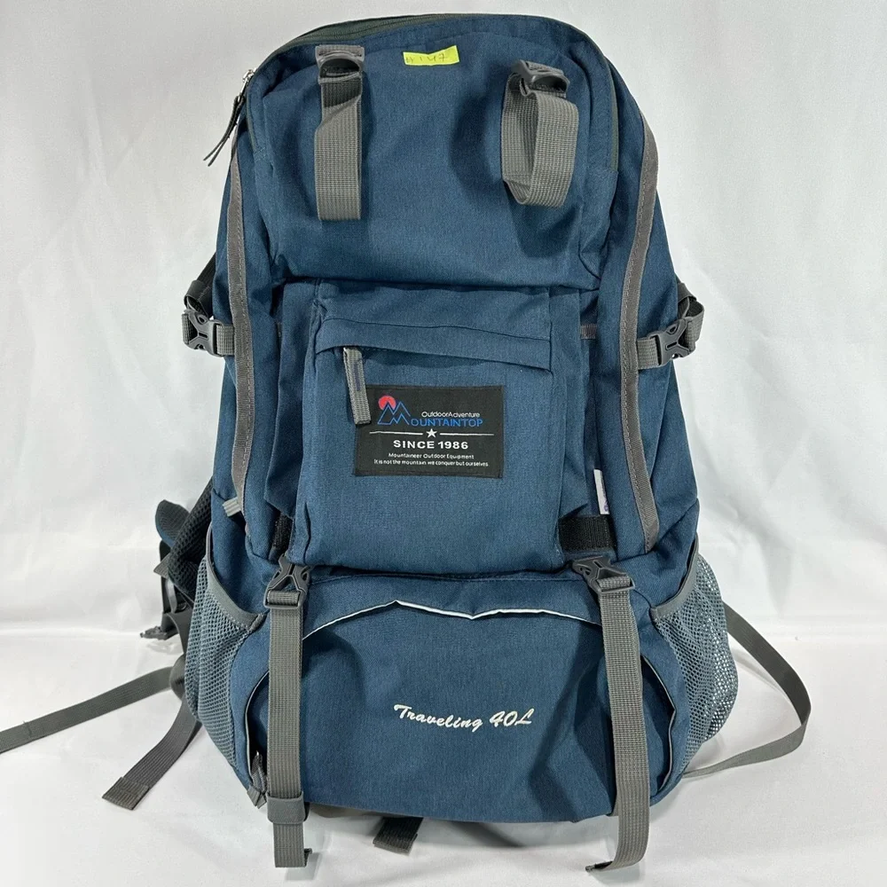 #147 Outdoor Adventure Mountain Top Backpack Traveling 40L w/ Raincover